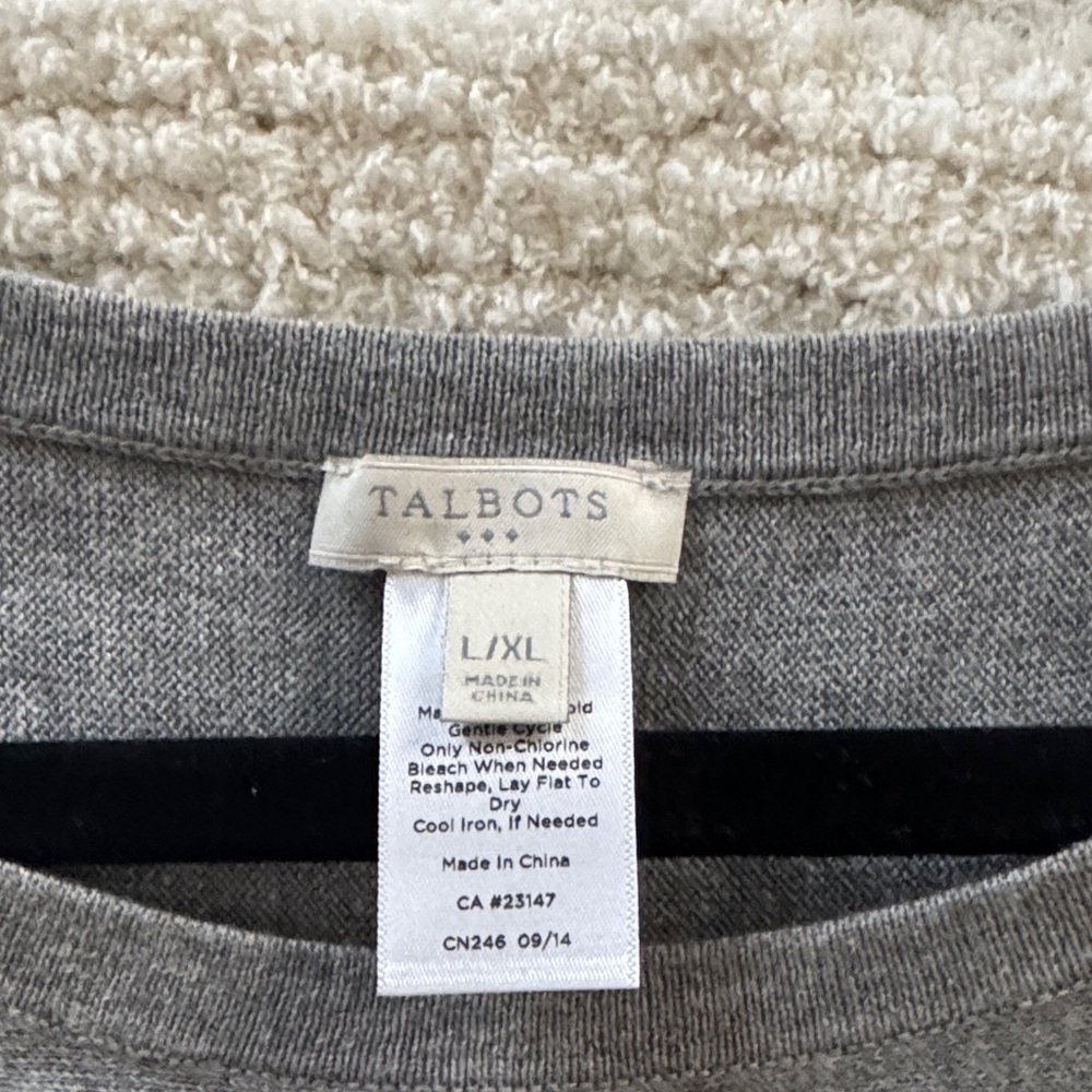 Talbots Gray Knit Top - Picture 2 of 5